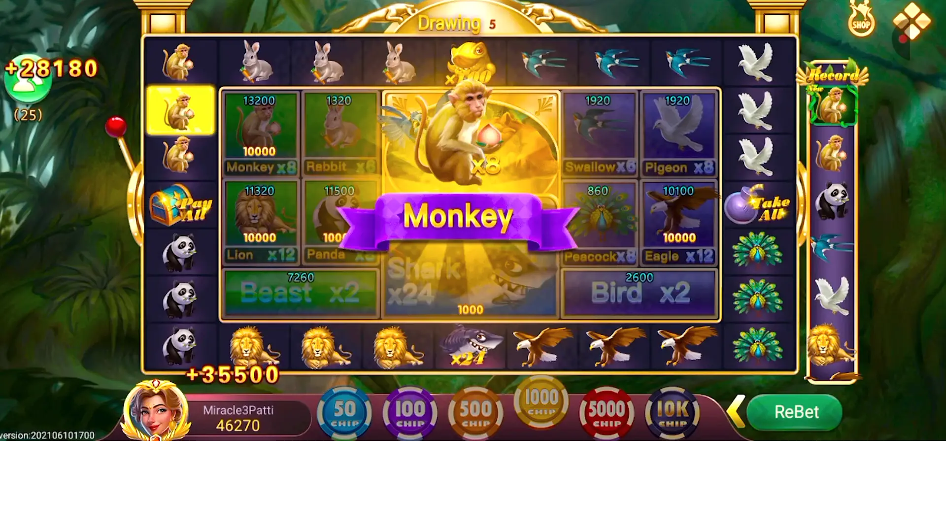 Teen Patti Crown Zoo Roulette Monkey