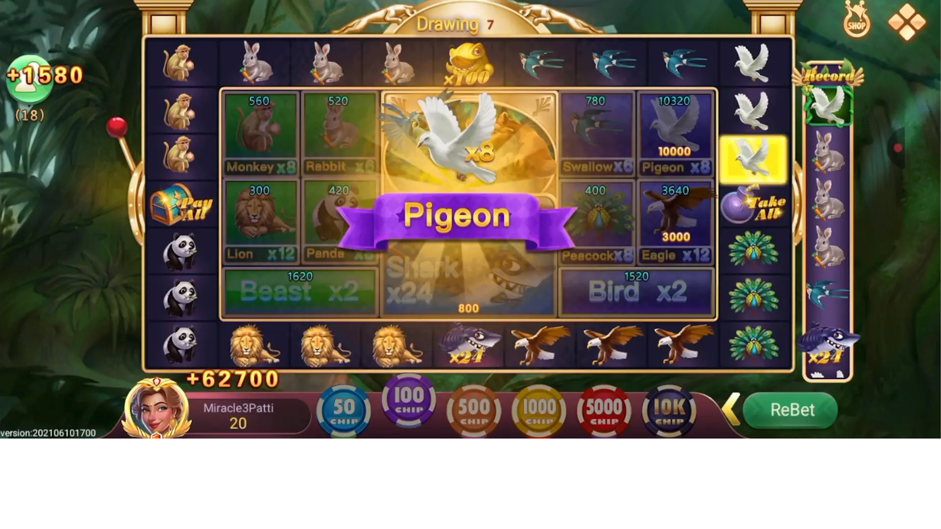 Teen Patti Crown Zoo Roulette Pigeon