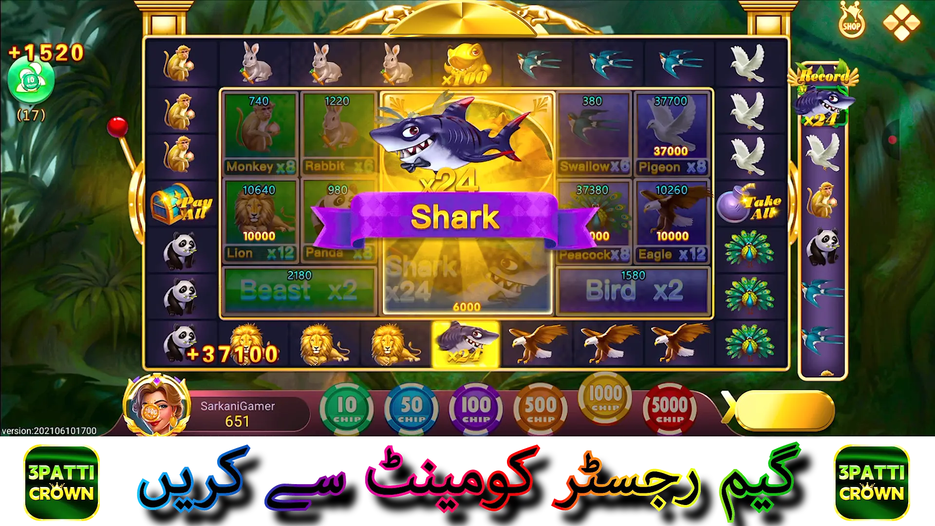 Teen Patti Crown Zoo Roulette Shark